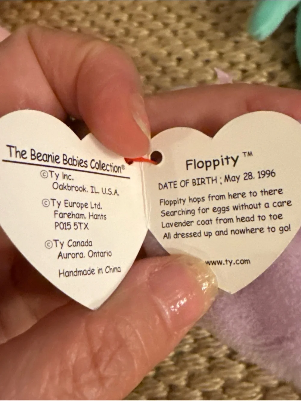 Ty beanie baby bunny collection - w tags. MWMT